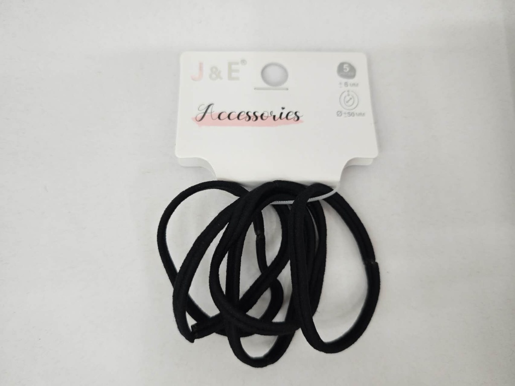 [12u/cx]Set de ligas dobles negras 5 piezas