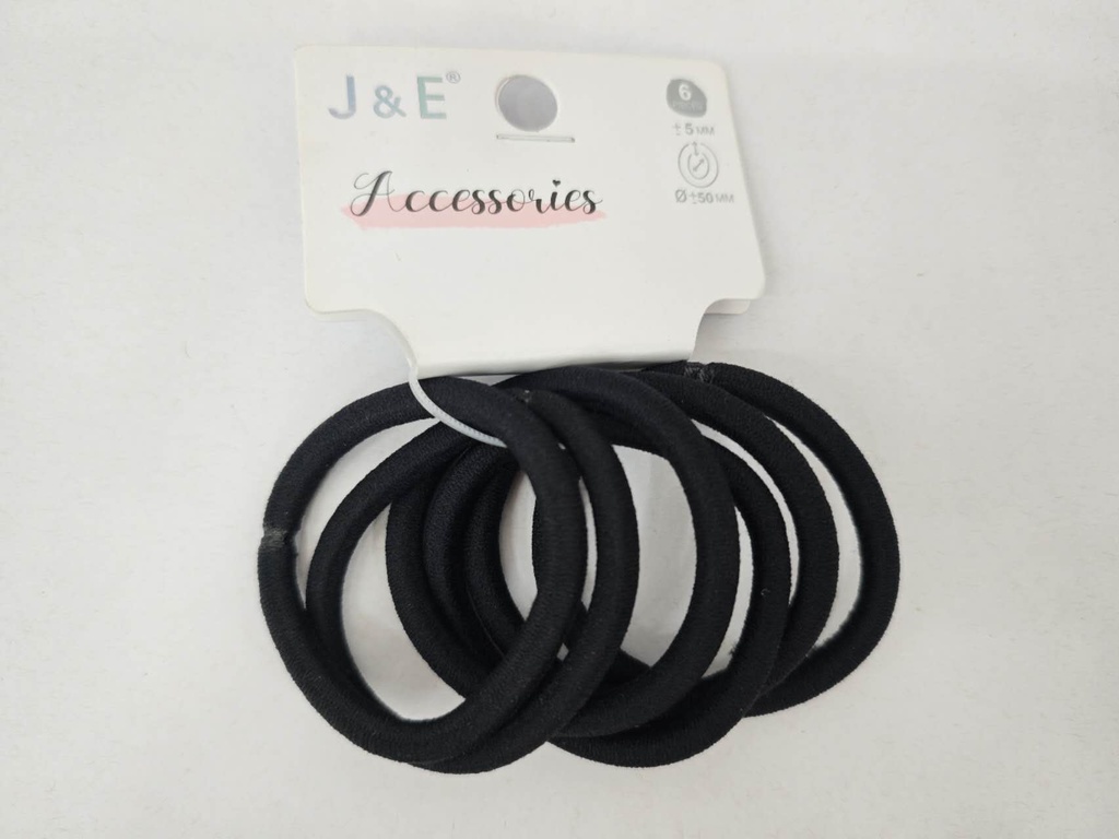 [12u/cx]Set de ligas gruesas negras 6 piezas