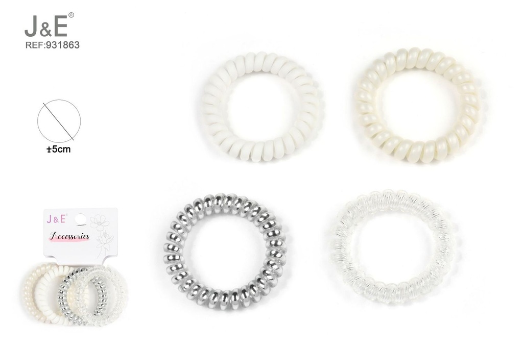 [12u/cx]Set de 4 pinzas blancas 5.5 cm