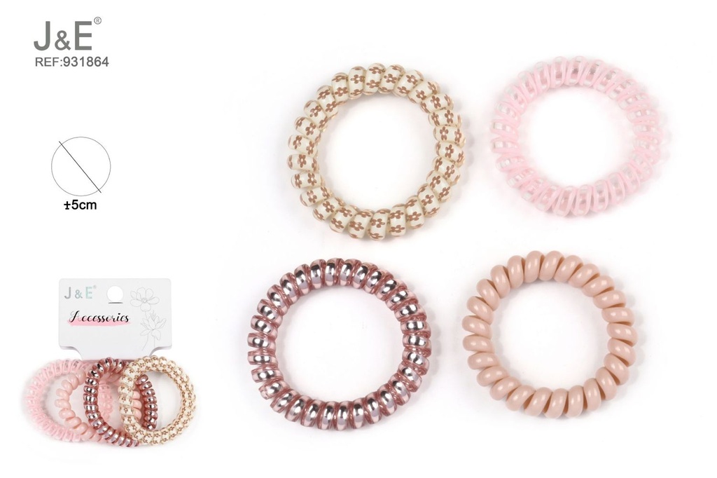 [12u/cx]Set de 4 pinzas de rosa 5.5 cm