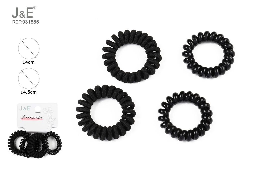 [12u/cx]Set de 4 pinzas negras 5.5 cm