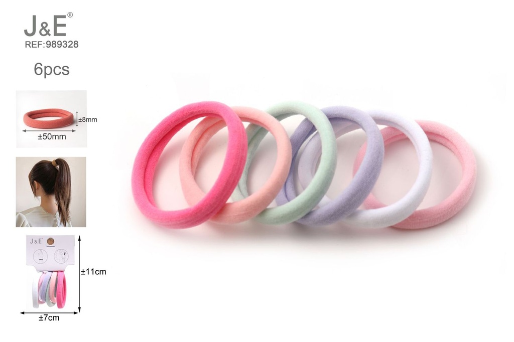 [24u/cx]Anillos finos decorativos 6 piezas 6 colores