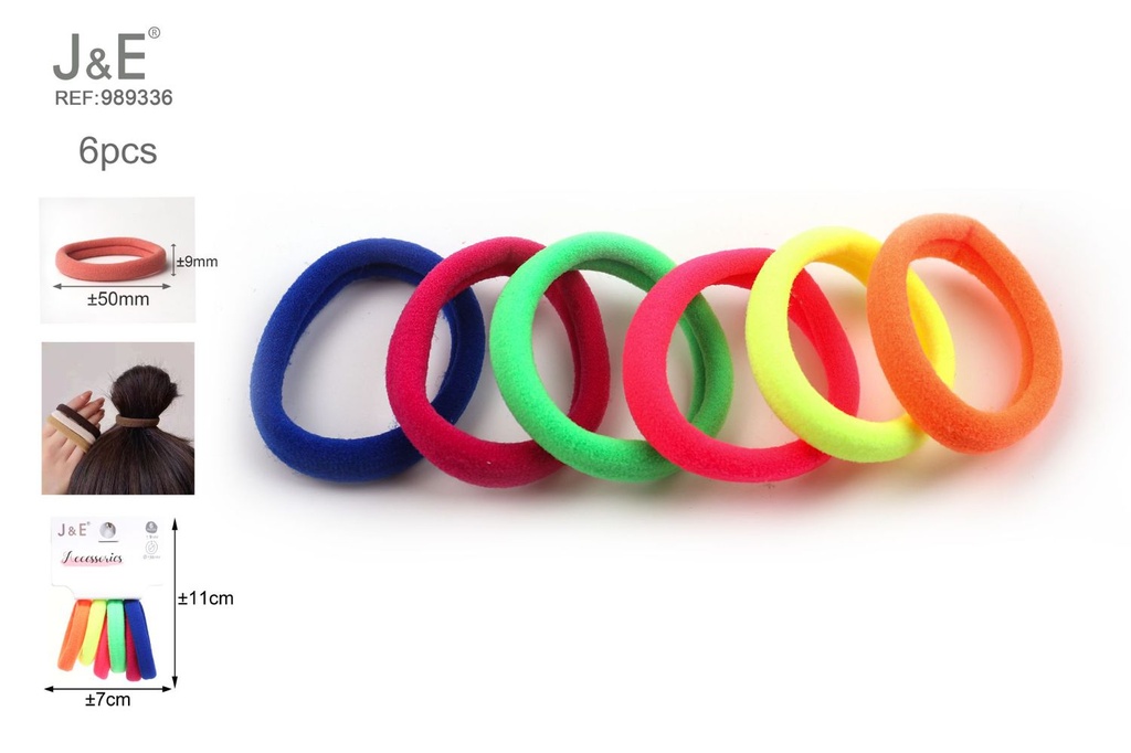 [24u/cx]Anillos de toalla de Dupont 6 piezas mixtas en 6 colores