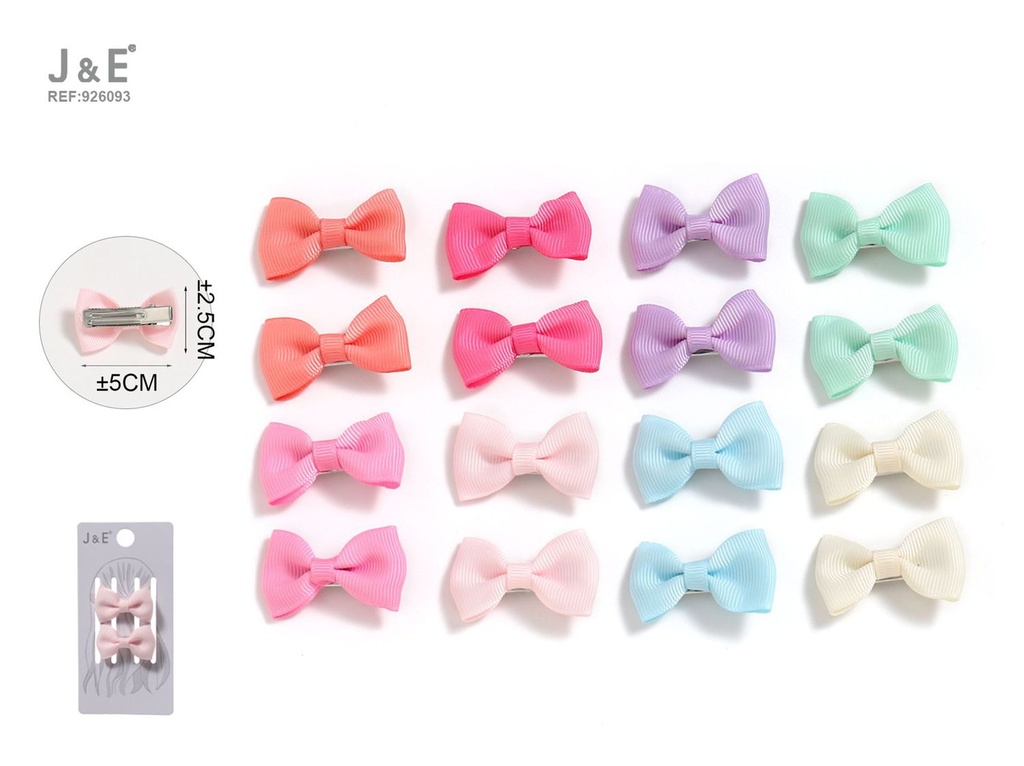 [24u/cx]Clip de corbata ribeteado 2 piezas tonos claros de primavera 8 colores
