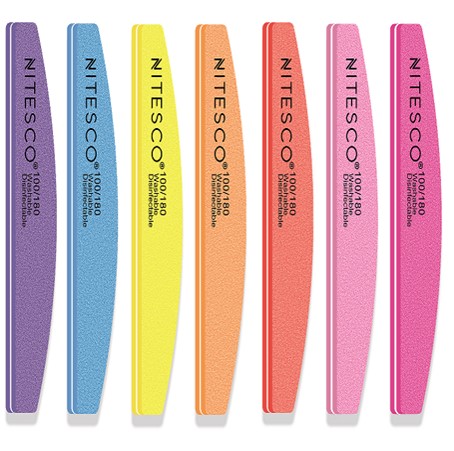 [10u/cx] Lixa de unha de esponja – Semicircular alta elasticidade – célula fechada