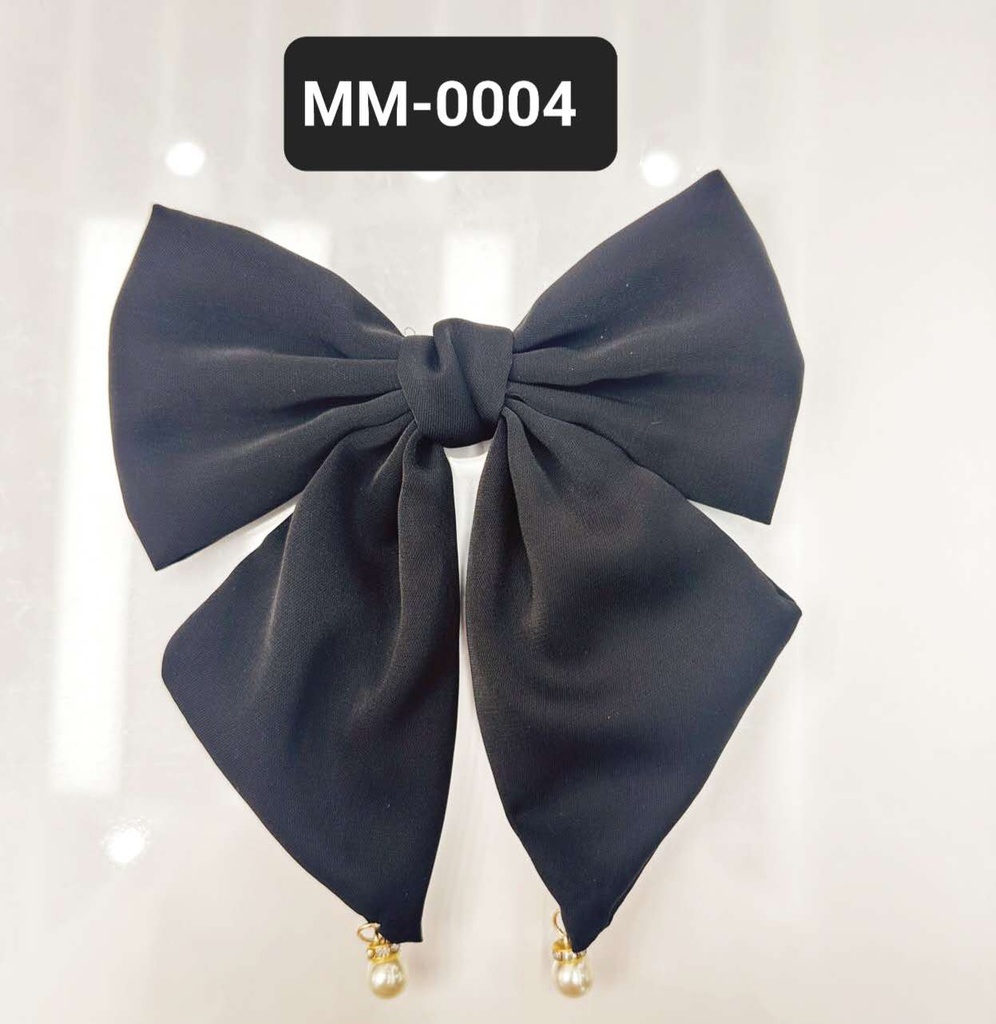 [12u/cx]Moño con cinta y perlas