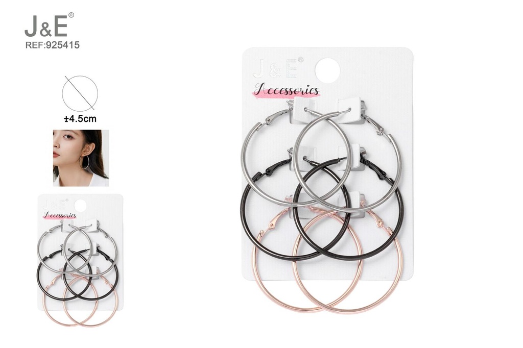 [6u/cx]Set de 3 pares de set de pendientes
