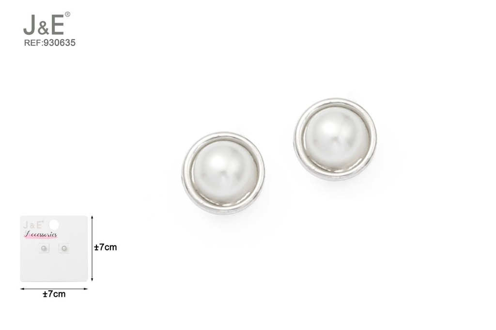 [6u/cx]Pendientes electrochapados en paladio blanco K
