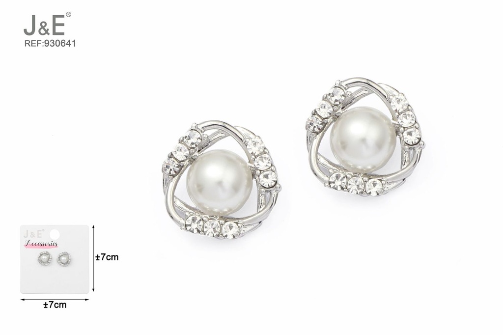 [6u/cx]Pendientes electrochapados en paladio blanco K