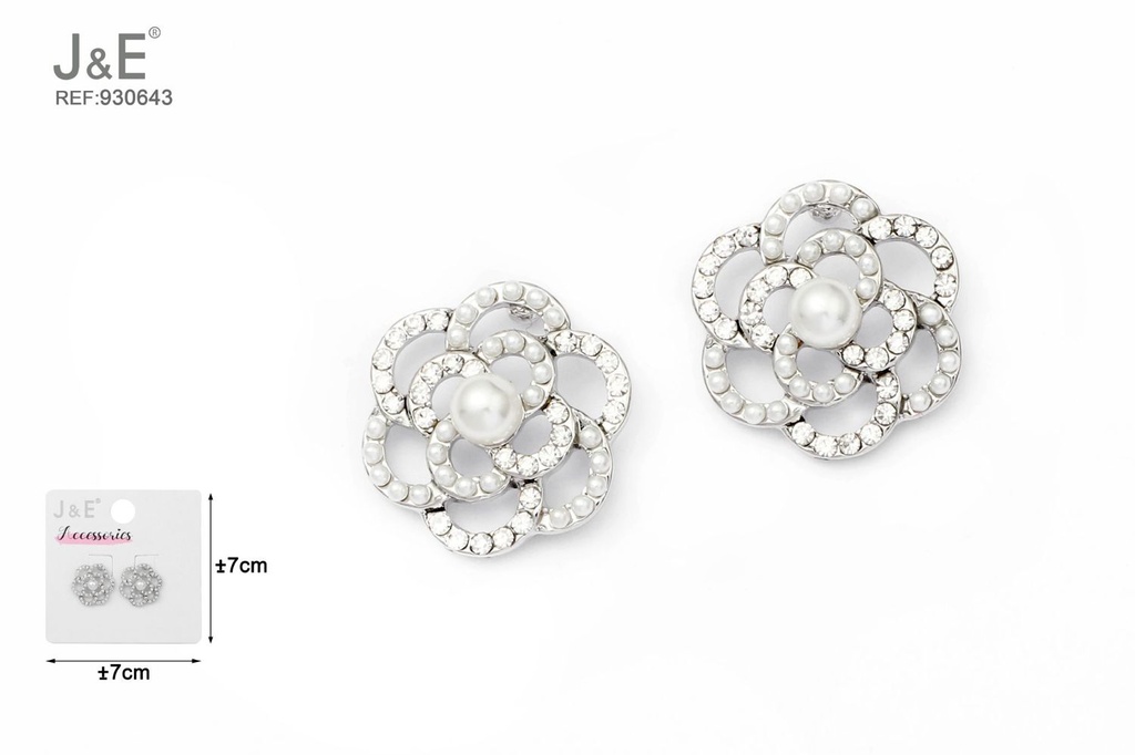 [6u/cx]Pendientes electrochapados en paladio blanco K