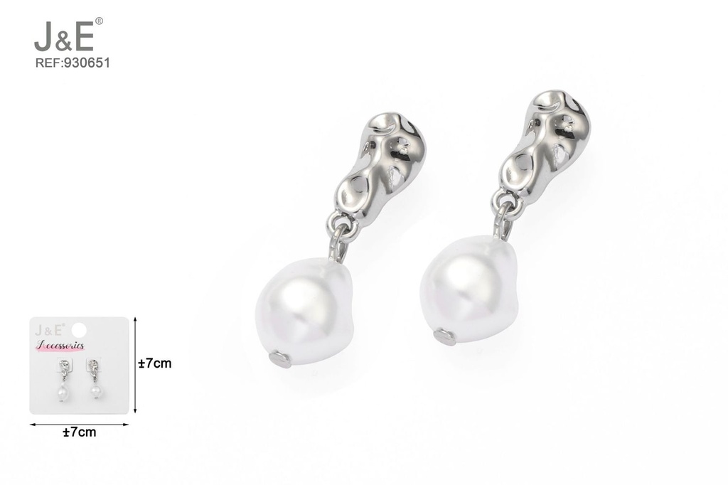 [6u/cx]Pendientes electrochapados en paladio blanco K