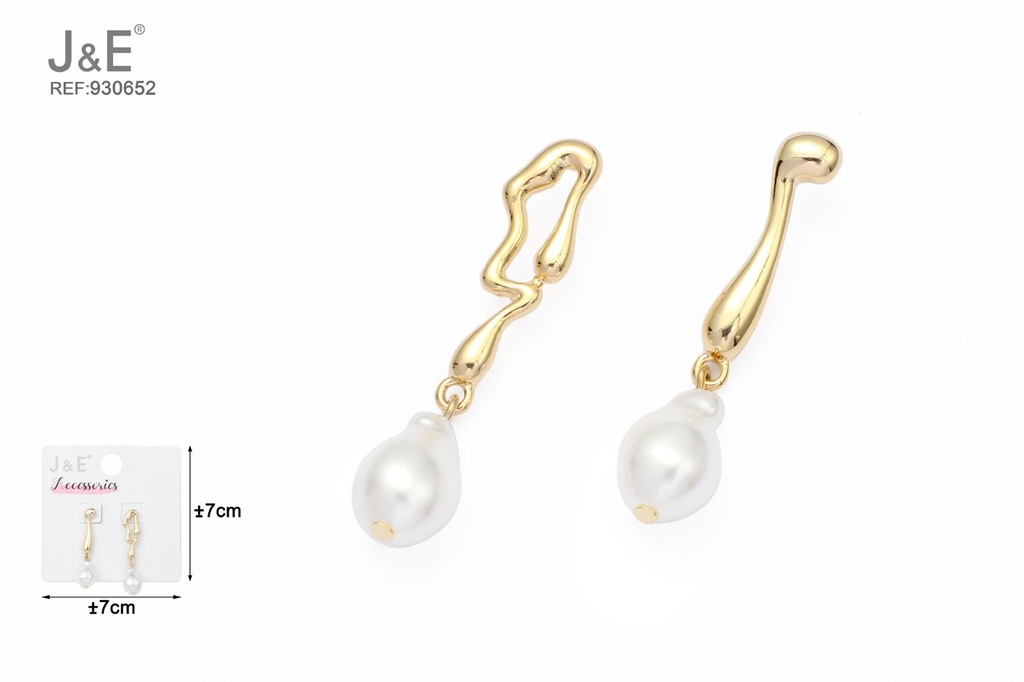 [6u/cx]Pendientes electrochapados en oro verdadero de 14K