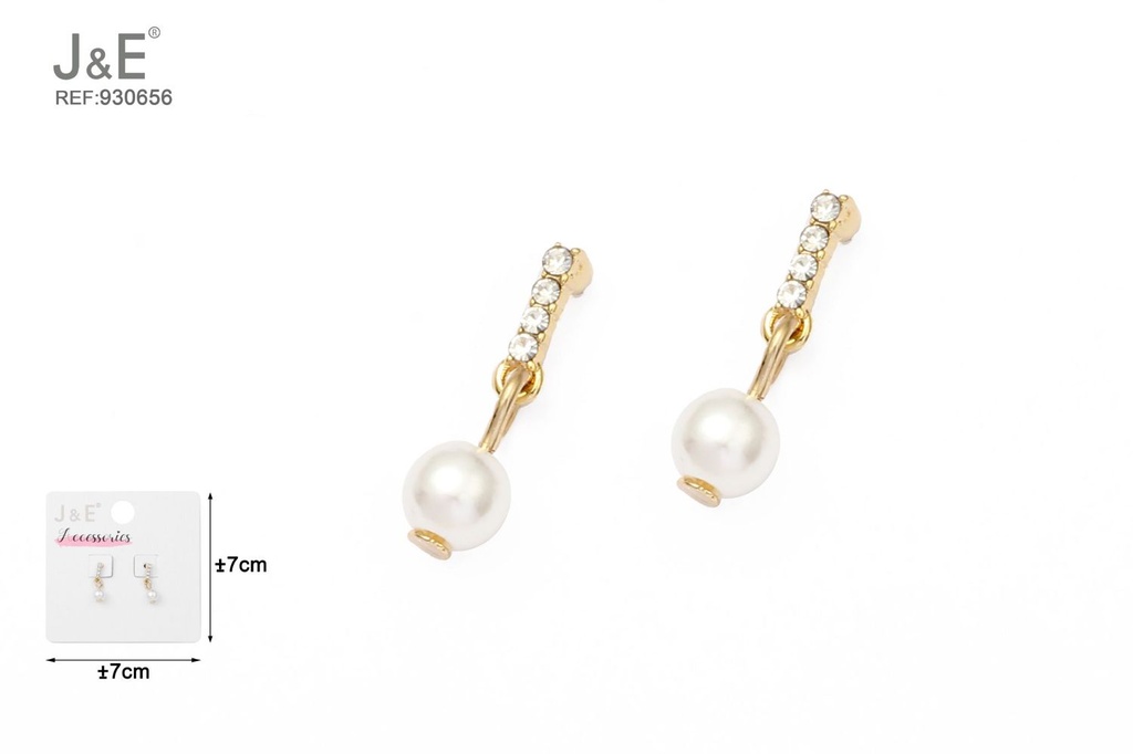 [6u/cx]Pendientes electrochapados en oro verdadero de 14K