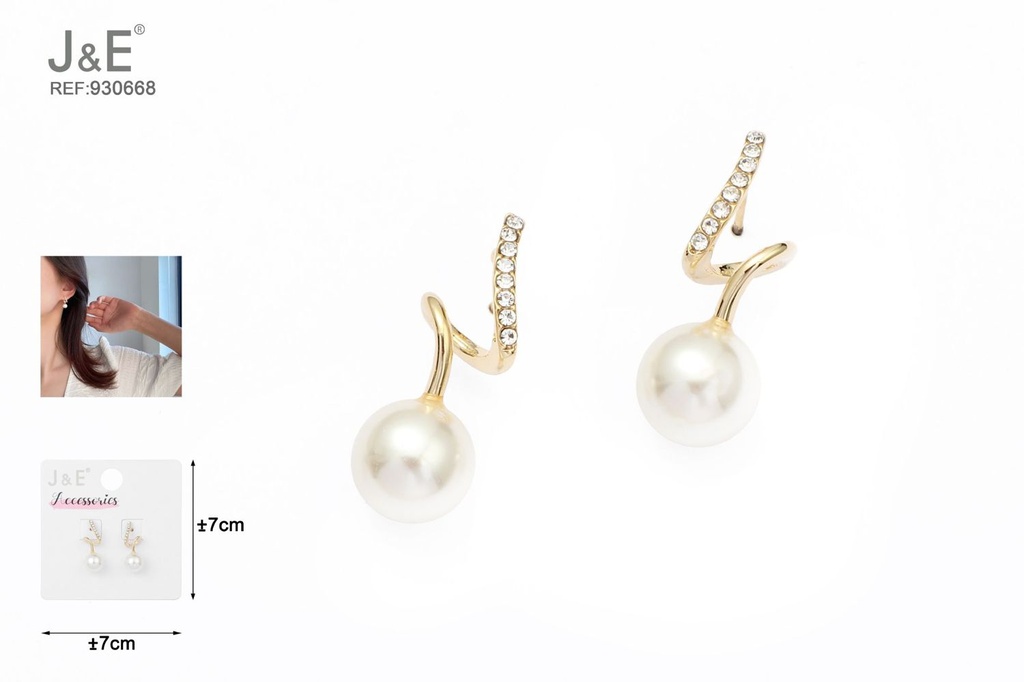 [6u/cx]Pendientes electrochapados en oro verdadero de 14K