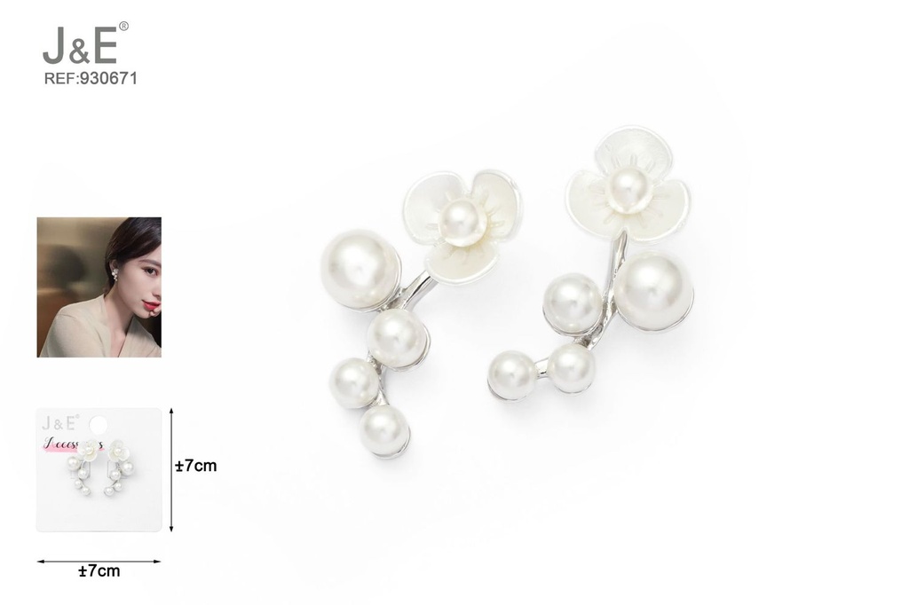 [6u/cx]Pendientes electrochapados en paladio blanco K