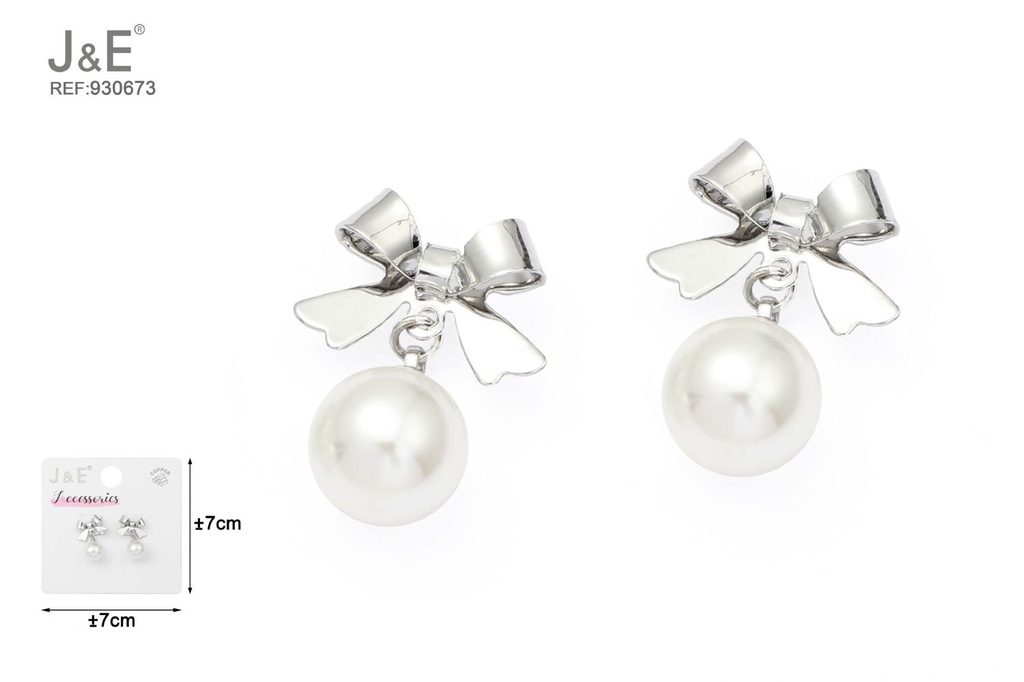 [6u/cx]Pendientes electrochapados en paladio blanco K