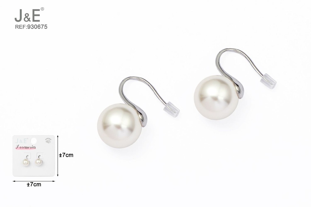 [6u/cx]Pendientes electrochapados en paladio blanco K