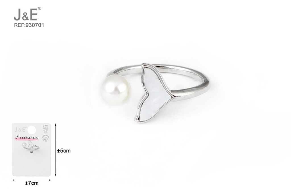 [6u/cx]Anillo electrochapado en paladio blanco K