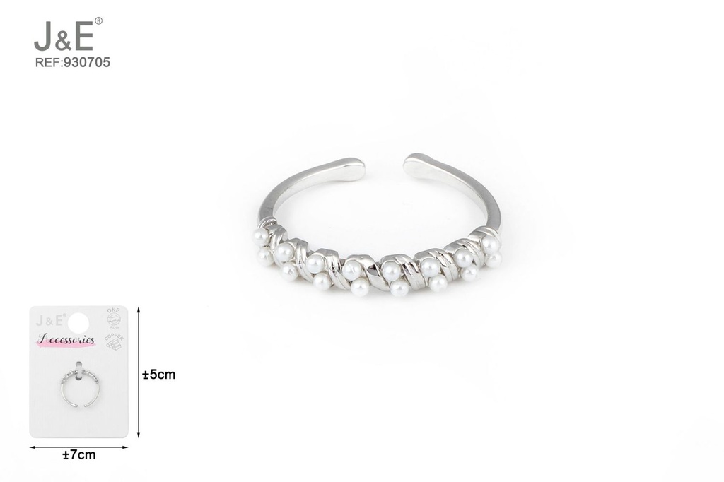 [6u/cx]Anillo electrochapado en paladio blanco K