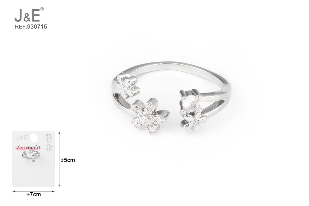 [6u/cx]Anillo electrochapado en paladio blanco K