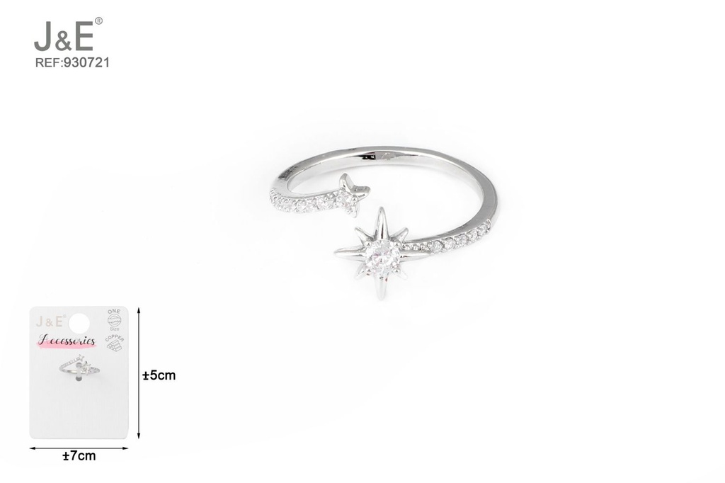 [6u/cx]Anillo electrochapado en paladio blanco K