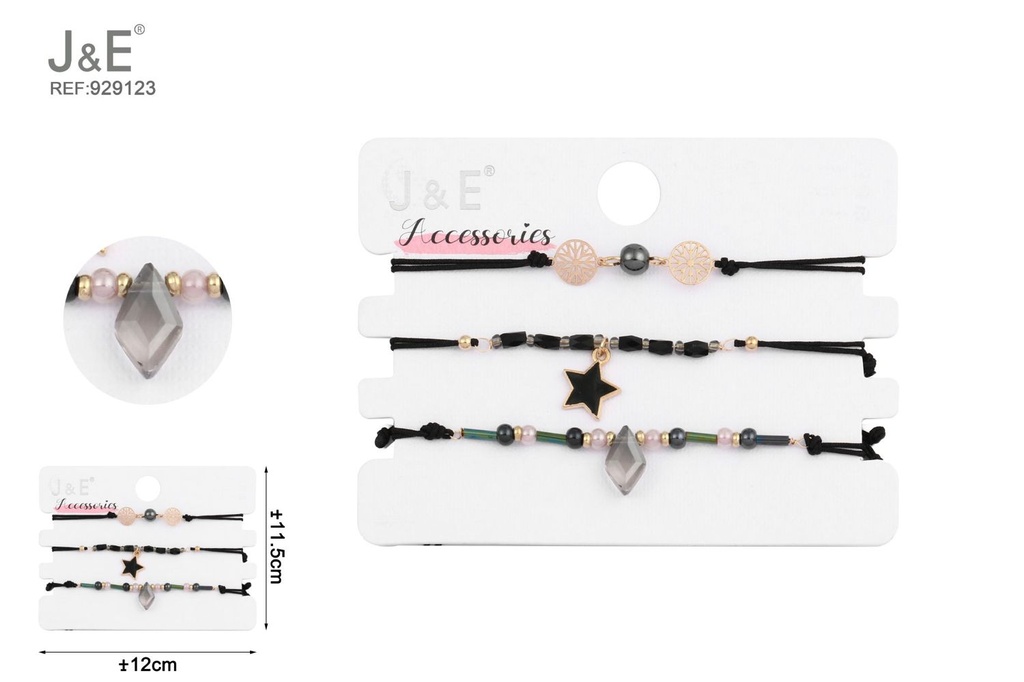 [6u/cx]Set de 3 pulseras