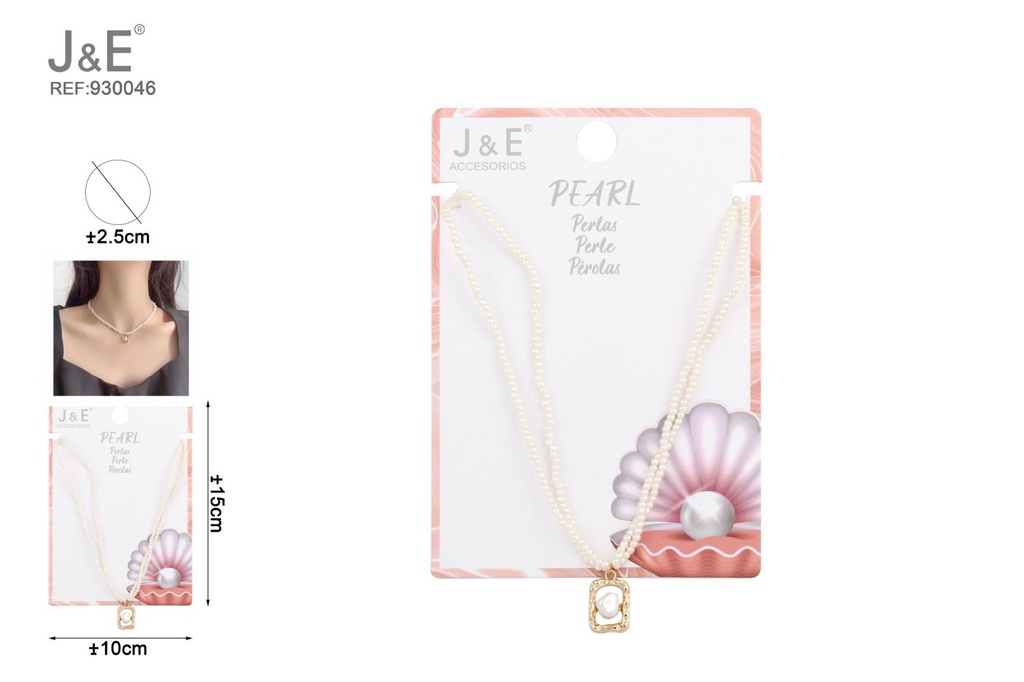 [6u/cx]Colgante de perlas y collar de perlas 3#KC