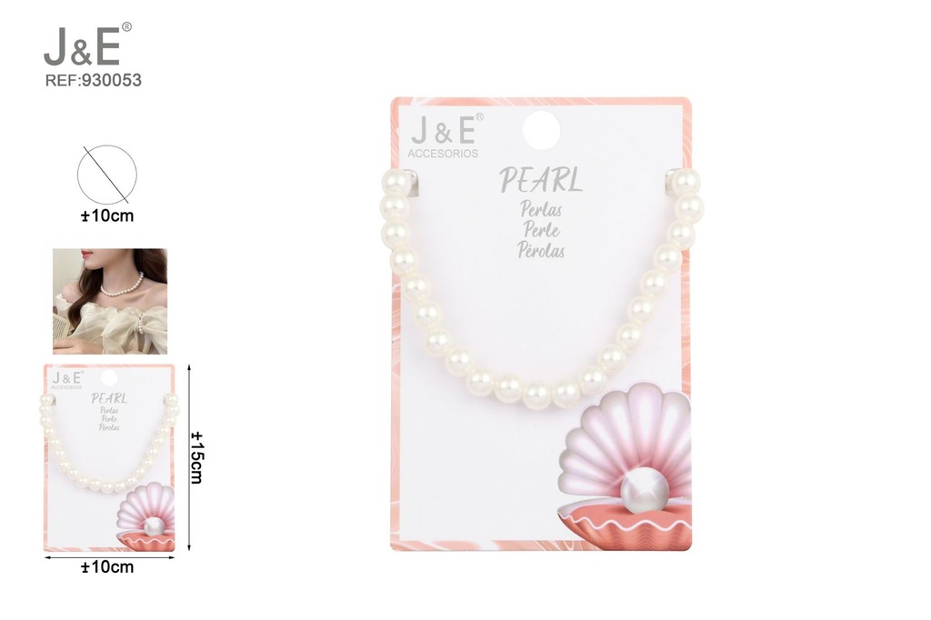 [6u/cx]Collar de perlas 10# blanco K