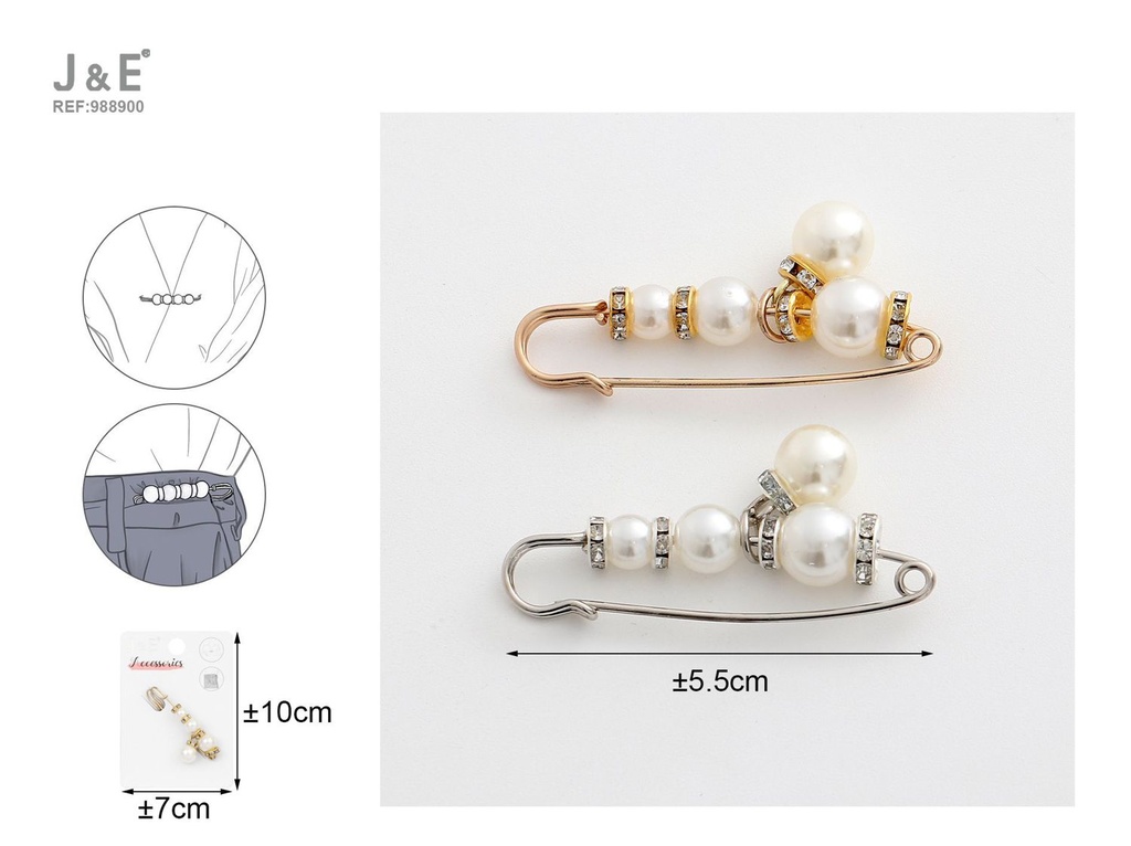 [12u/cx]Broche colgante de perlas 5.5 cm