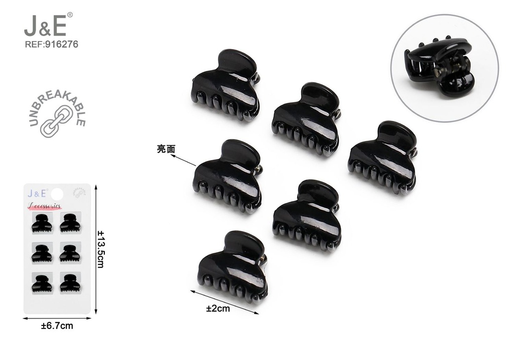 [12u/cx]Set de 6 pinzas pequeñas 2 cm