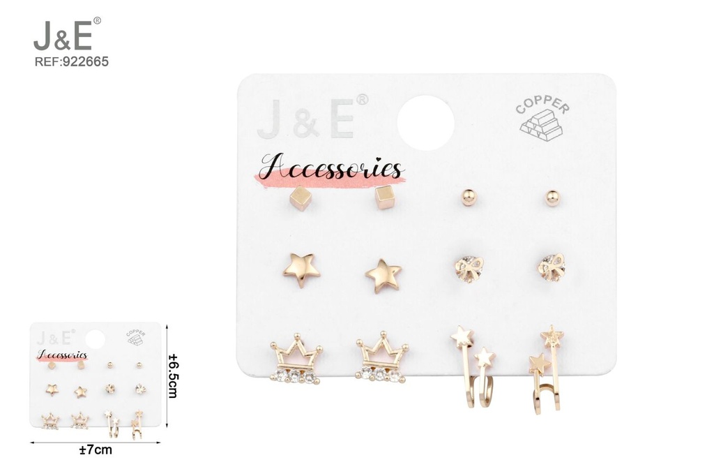 [6u/cx]Conjunto de pendientes - 6 pares