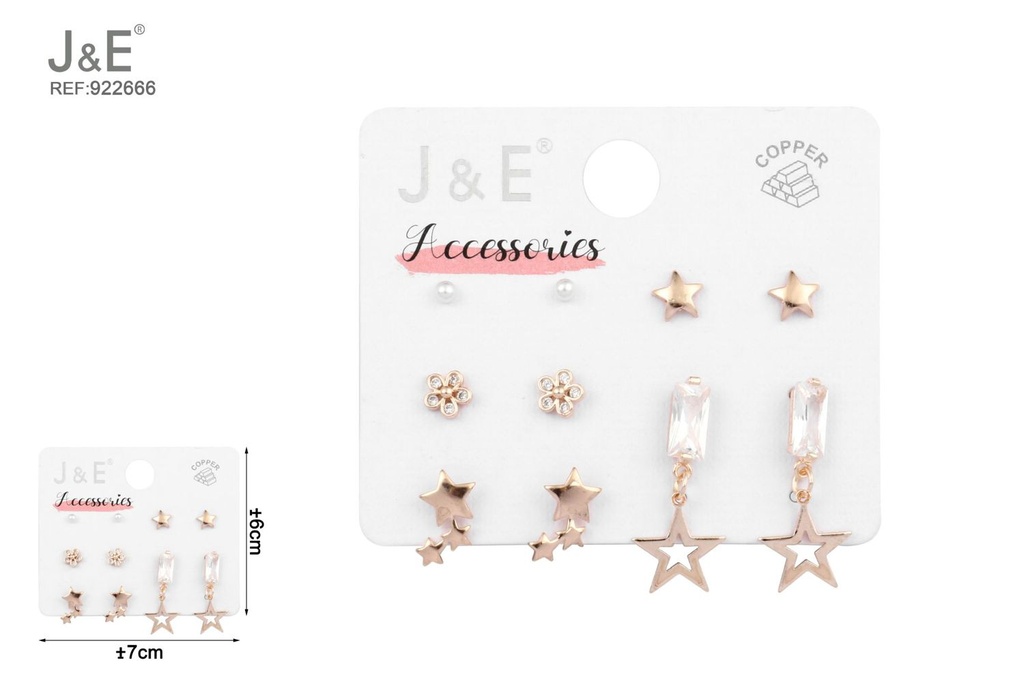 [6u/cx]Conjunto de pendientes - 6 pares