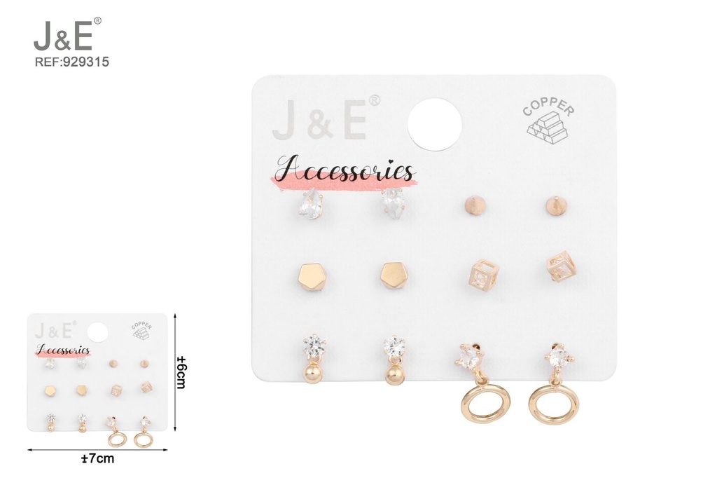 [6u/cx]Conjunto de aretes - 6 pares