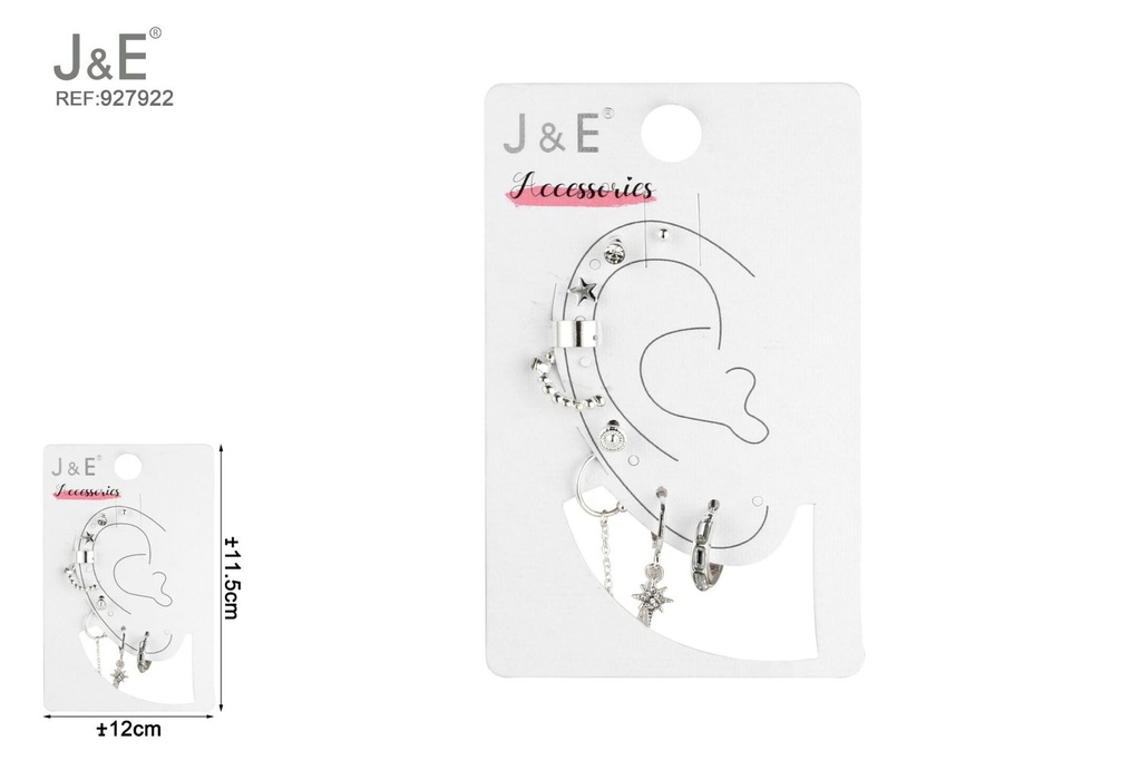 [6u/cx]Conjunto de clips para cartílago de oreja - 9 pcs