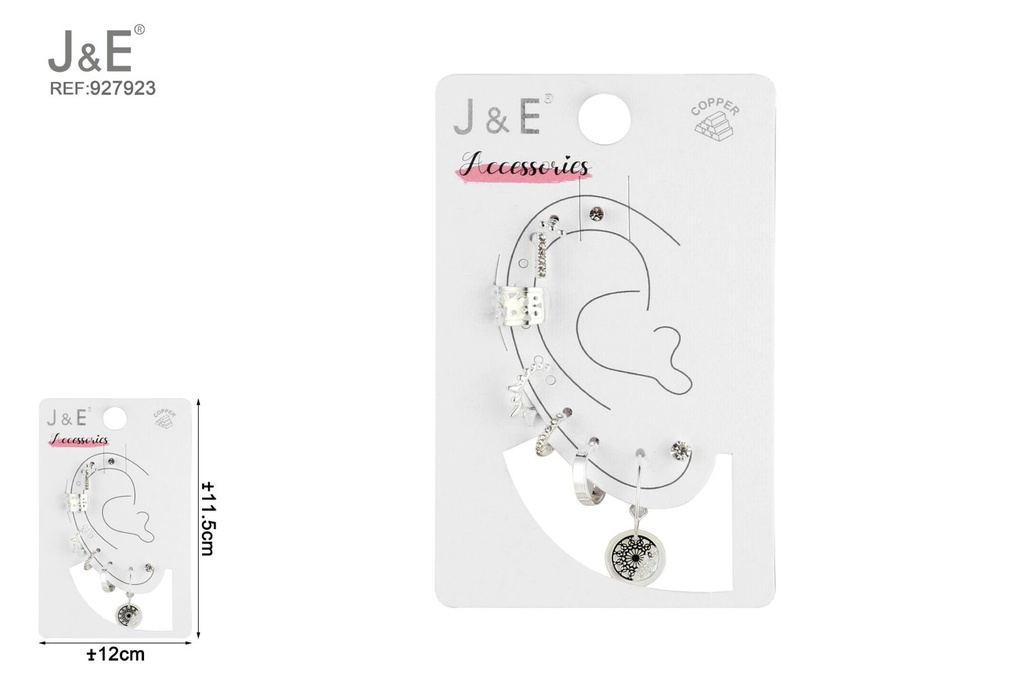 [6u/cx]Conjunto de clips para cartílago de oreja - 9 pcs