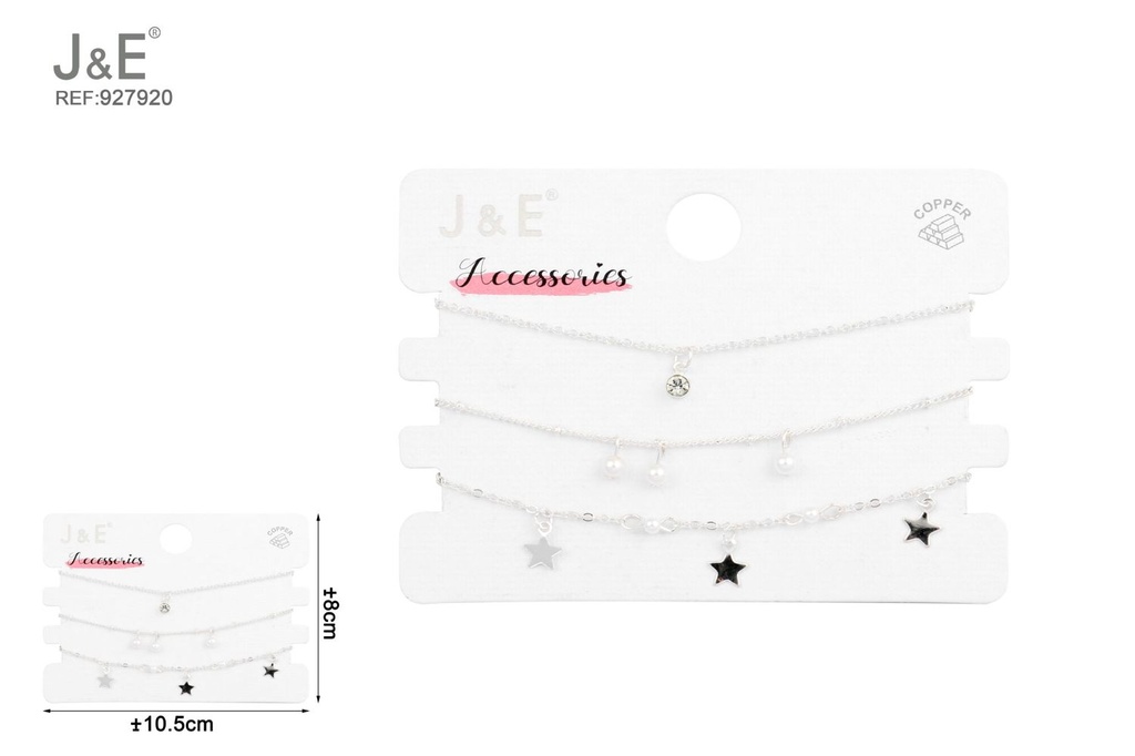 [6u/cx]Set de 3 pulseras