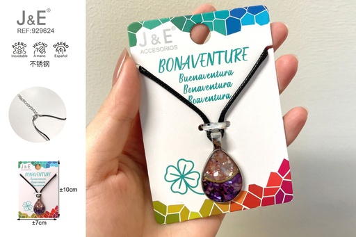 [929624] [12u/cx]Cuentas de gota de aguja con piedra triturada 2.1x3.2 cm, multicolor