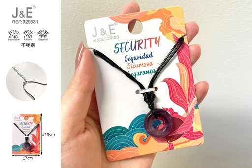 [929631] [12u/cx]Colgante de amuleto de seguridad de 2cm - Amatista