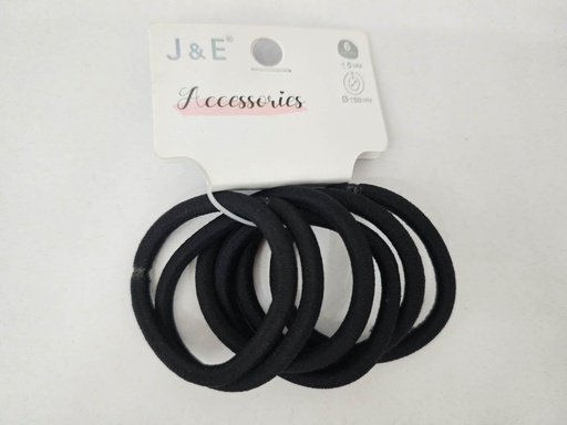 [901437] [12u/cx]Set de ligas gruesas negras 6 piezas