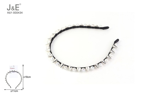 [930434] [12u/cx]Hebilla para el cabello con perlas número 8 y triángulo