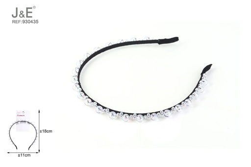 [930435] [12u/cx]Hebilla para el cabello con perlas ABS 4+8