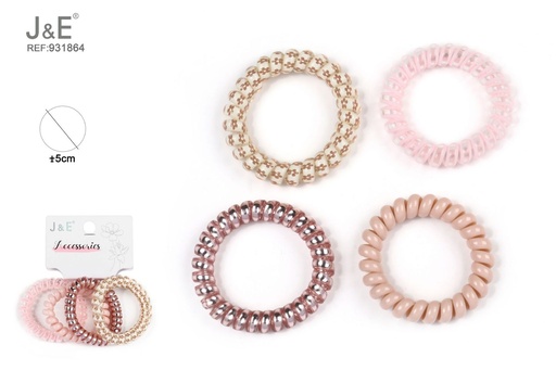 [931864] [12u/cx]Set de 4 pinzas de rosa 5.5 cm