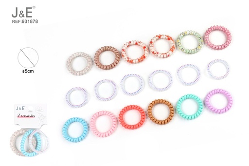 [931878] [12u/cx]Set de 3 pinzas de colores con anillas de plata 5.5 cm