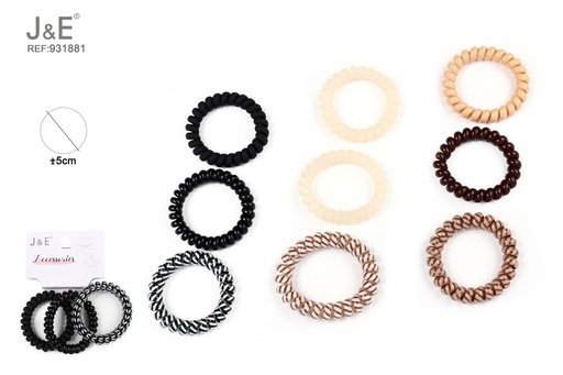 [931881] [14u/cx]Set de clips estampados a rayas 5.5 cm 2 piezas