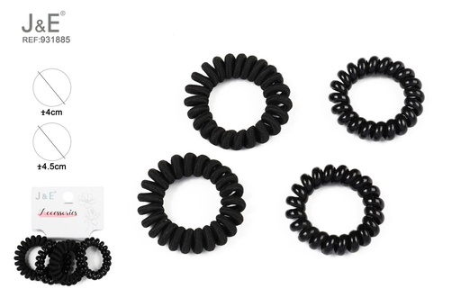 [931885] [12u/cx]Set de 4 pinzas negras 5.5 cm