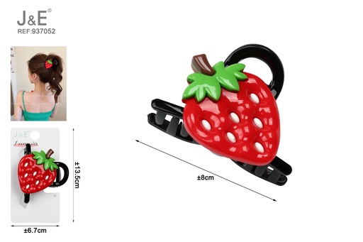[937052] [12u/cx]Pieza de garra en forma de fresa roja 8cm