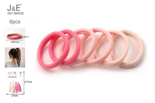 [989325] [24u/cx]Anillos finos decorativos 6 piezas tonos rosas 3 colores