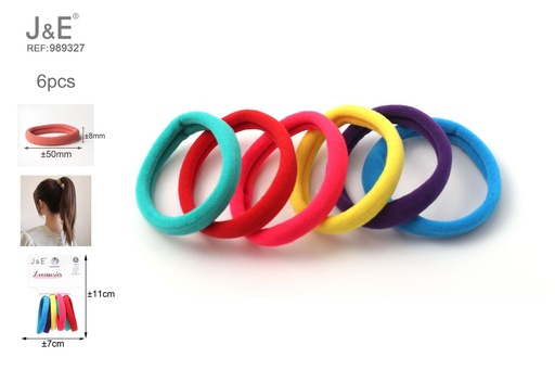 [989327] [24u/cx]Anillos finos decorativos 6 piezas 6 colores