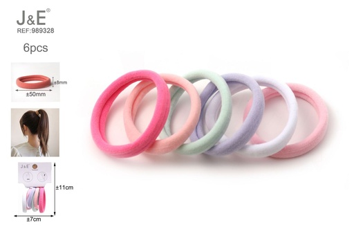 [989328] [24u/cx]Anillos finos decorativos 6 piezas 6 colores