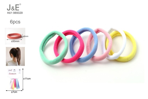 [989329] [24u/cx]Anillos finos decorativos 6 piezas 6 colores